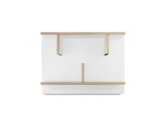 TemaHome Bern Libreria da Parete, Bianco, 60 x 23 x 7 cm
