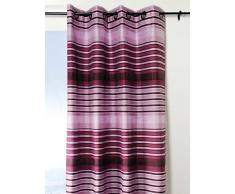 Lovely Casa R66503003 Tiago - Tenda con Occhielli in Poliestere, 135 x 240 cm, Colore: Viola