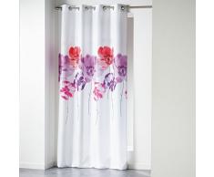 Douceur dâIntérieur Dounia, tenda con occhielli in poliestere colore rosso, Poliestere, rosso, 260x140x0.1 cm