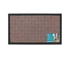 JVL - Zerbino da casa o Ufficio, in Lana e Dorso gommato Beige