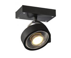 SLV Kalu lampada da soffitto, Alluminio, nero opaco, 1 Strahler, GU10 75watts
