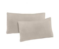 Natura Mark Confezione Doppia Federa per Cuscino Misura 40Â x 145Â cm per Chi Dorme sul Fianco, federe in 14Â Diversi Colori, 100% Cotone (Sand/Beige)