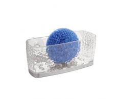 InterDesign Rain Portaoggetti Lavandino a Ventosa, Plastica, Trasparente, 17x7x7.5 cm