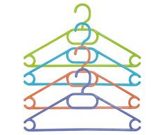 MSV MS208-Set di 8 grucce Appendiabiti in plastica per Bambini