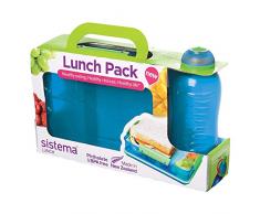 Sistema Porta Pranzo 975 con Bottiglia Ml 330, Assortiti, 25x6x15 cm