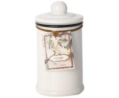Candele DAurora Marta Candela Profumata con Vaso di Vetro E Coperchio, Cera, Bianco, 6x6x11.5 cm