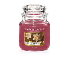 Yankee candle Jar Glittering Star Candela di Natale, Multicolore, Unica