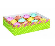 Wilton 415-6078 Scatola Porta Muffin Easter, Cartone, Verde