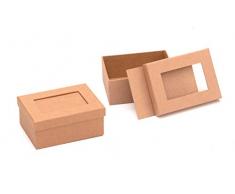 Glorex 6Â 2027Â 013Â Passepartout di scatole di Cartone, Cartone, Naturale, 11Â x 8Â x 5Â cm