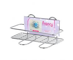 FERIDRAS Francy Mensola, 1 Ripiano, Rettangolare, Cromo, 11x26x11 cm