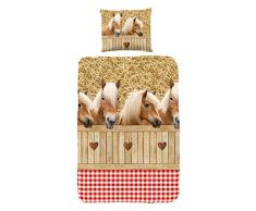 Good Morning Copripiumino da bambino per letto singolo 100% cotone,Sand