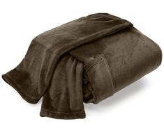 GÃ¶zze Premium Kuscheldecke mit Ãrmel ca.150 x 240 cm, Farbe Braun Coperta con Maniche, Polyester, Marrone