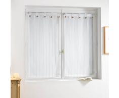 NUANCES DU MONDE Tisse naturale Helma 2 Tenda in voile, 2 pezzi, 60 x 120 cm