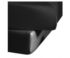 Fleuresse 1212 Fb. 941 Lenzuolo in Jersey con Angoli Elasticizzati 100x200 cm Colore: Nero