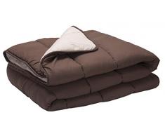 Pikolin Home - Piumino / trapunta in fibra ipoallergenico, tatto molto morbido, autunno-inverno, 300 gr/mÂ², 150 x 220 cm, Letto 80/90, colore marrone e beige. Tutte le misure
