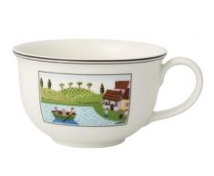 Villeroy & Boch Charm & Breakfast Design Naif Tazza da Caffellatte, 500 ml, Altezza: 7 cm, Porcellana Premium, Bianco/Multicolore