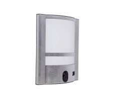 Lutec Vesta Luce di Sicurezza a LED con Telecamera 30 W, Grigio, 25 x 19.8 cm