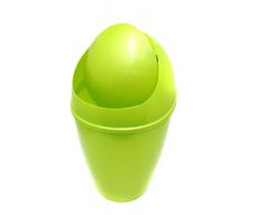 Outlook Design CAIO Pattumiera, Cestino in ABS per Raccolta Differenziata Carta e Plastica, Coperchio Basculante, Verde