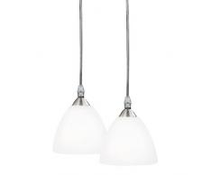 Lampada a sospensione Nordlux Kreon 2 kit 2 x 40W spazzolato G9 acciaio IP20 18.263.001