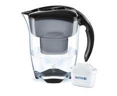 Brita, Elemaris XL - Caraffa filtrante per acqua, nero, 25,8 x 25,6 x 13,4 cm