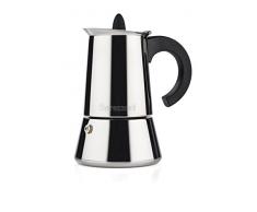 Barazzoni Caffettiera Inox 4 Tazze. Prodotto certificato dallAccademia Italiana Maestri del Caffè. Adatta allinduzione.