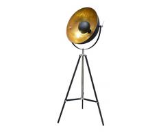 Stones Antenna terra, Lampada da pavimento, 60 W, Nero/oro, 60x60xH 171 cm