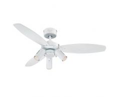78703 Ventilatore da soffitto bianco da 105 cm Jet Plus per interni, kit con faretto