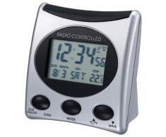 Technoline WT 221 Silber Orologio Radio, Argento, 7.9x4.2x7.9 cm