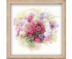 RIOLIS - Quadro da ricamare a Punto Croce, Soggetto: Mazzo di Rose (Disegno Non Stampato sul Tessuto)