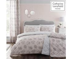 Catherine Lansfield Charlotte Copripiumino, Blush, Set piumone 1 Piazza, 2 Set