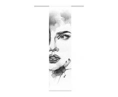 Home Fashion Face Right Tenda a Pannello, Poliestere, Grigio, 245 x 60 cm