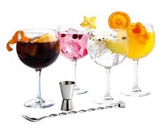 Luminarc - Fiesta Combinados, Set per cocktail da 6 pz., incl. 4 bicchieri, misurino e cucchiaino