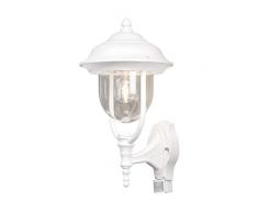 Konstsmide 7235-250 Parma Lampada da parete, BxPxH 24x29x49 cm, 1 x 75 W, IP43, Colore Bianco opaco