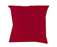 Essix Home Collection, Federa in Percalle, Rosso, 65 x 65 cm