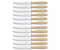 Arcos Coltelleria da Tavola - Scatola 12 Pezzi Coltello Tavola - Lama Acciaio Inossidabile Nitrum 125 mm - Manico Polipropilene Colore Marrone (12 PCS)