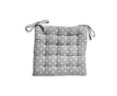 Soleil docre Cuscino per Sedia capitonnÃ© in Cotone Passion Grigio