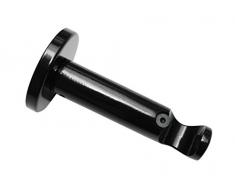 Gardinia 31030 Supporto per Tende, Metallo, Nero, 8x8x0.1 cm