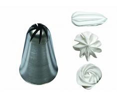 De Buyer Industries 2129.16 - Bocchetta per sac poche, foro a rosa in acciaio inox, 16 mm