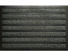 ID Opaco 609002 Combi Brush-Tappeto Zerbino Gomma/Fibra, in Polipropilene, Colore: Nero, 90 x 60 x 0,95 cm