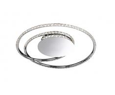 WOFI OPUS - Plafoniera in plastica, 24 W, colore: Cromo