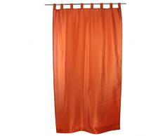 Gözze 65015-36-4055 - Tenda con passanti Dakar, permeabile alla luce, tessuto decorativo effetto seta con 8 passanti e nastro guida, compreso nastro per orli termosaldante per regolare la lunghezza, 140 x 255 cm, poliestere,