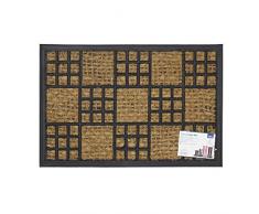 JVL - Zerbino in Tessuto Alba a Mezza Luna, 40 x 60 cm, Colore: Naturale/Nero, Natural/Black, 40 X 60 cm