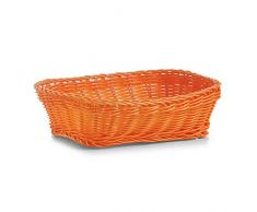Zeller 18063 - Cestino Rettangolare per Pane, in plastica, Colore: Arancione