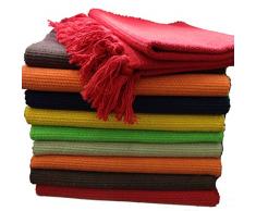 GMMH Tappeto Intrecciato a Mano in Cotone, Motivo Fleckerl (150 x 210 cm, Marrone)