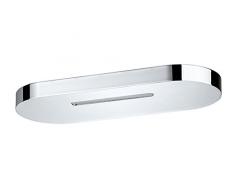 Paulmann 703.97 - Plafoniera a LED, 300 x 120 x 23 mm, EEK A++ - A, 20 W, LED a incasso, colore: cromo