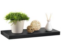 ModulHome 6RAN791BC - Mensola in MDF, 50 x 22,8 x 3,4 cm, Pannello MDF, Nero, 50 x 22,8 x 3,4 cm