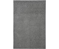 Dandy Tappeto Morbido Shaggy Lavabile Fiji, Argento, 150 x 100