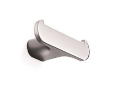 INDA A2020BCR Mito Appendiabiti Doppio da Parete, Ottone, Cromato, 4 x 9 x 3 cm