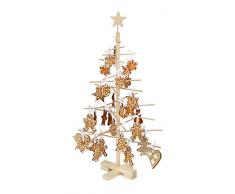 Xmas3 S Albero di Natale in Legno Naturale, 48x48x75 cm