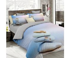 Italian Bed Linen Sogni E Capricci Parure Copri Piumino con Stampa in Digital a Copertura Totale sul Sacco e su federe, 100% Cotone, Multicolore (SeC03), Matrimoniale, 250x200x1 cm, 3 unitÃ 